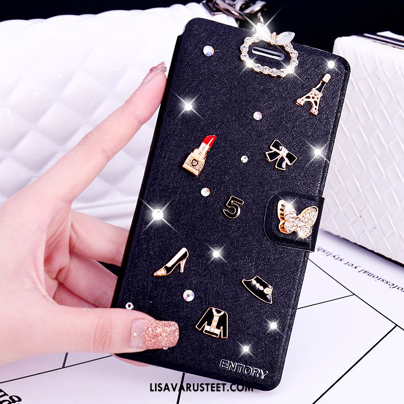 Samsung Galaxy S6 Edge Kuoret Nahkakotelo Jauhe Kuori Rhinestone Inlay Puhelimen Osta