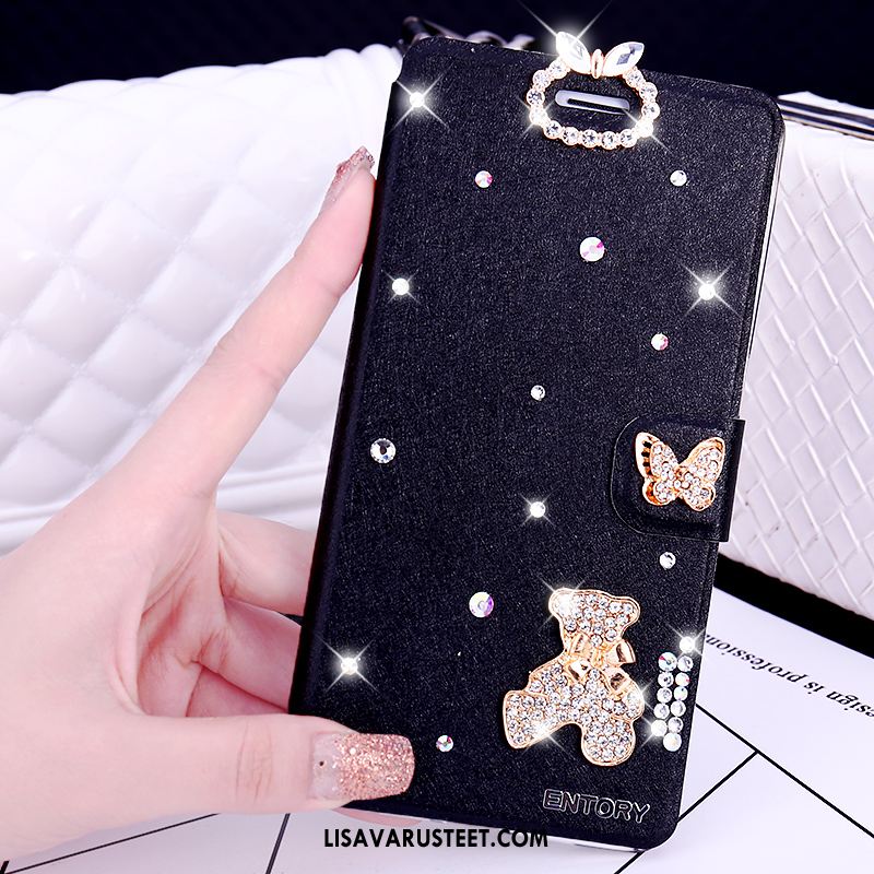 Samsung Galaxy S6 Edge Kuoret Nahkakotelo Jauhe Kuori Rhinestone Inlay Puhelimen Osta