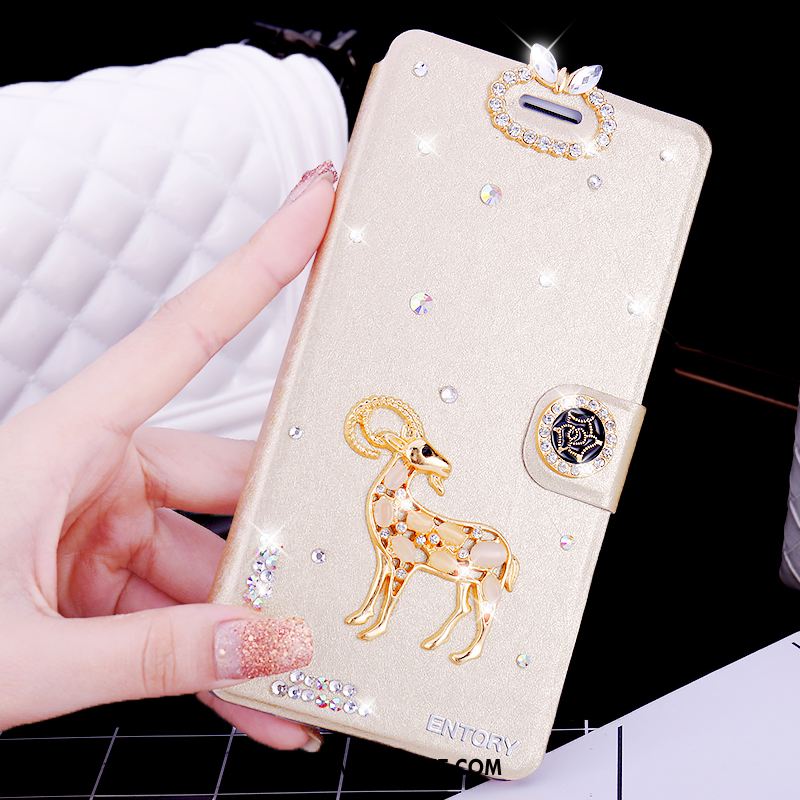 Samsung Galaxy S6 Edge Kuoret Nahkakotelo Jauhe Kuori Rhinestone Inlay Puhelimen Osta