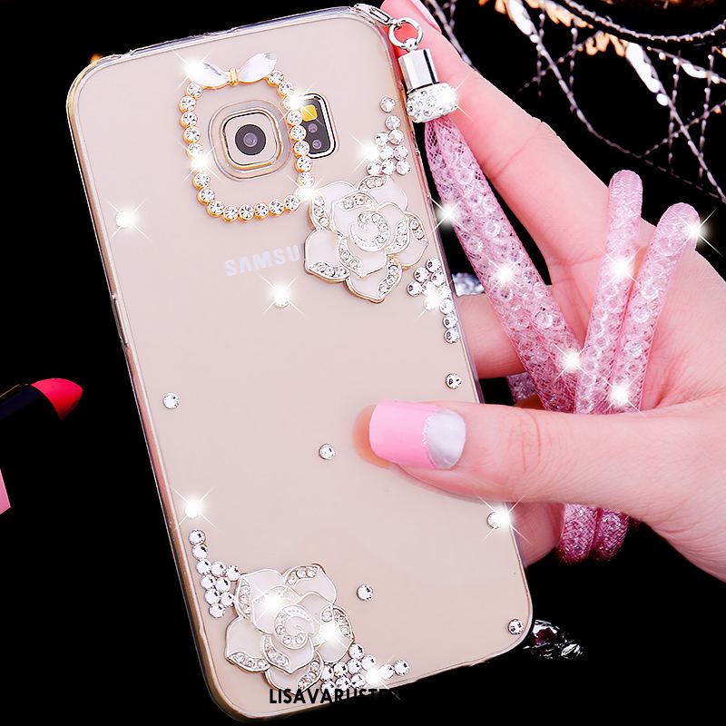 Samsung Galaxy S6 Edge Kuoret Silikoni Rhinestone Inlay Puhelimen Tähti Pehmeä Neste Kuori Halpa