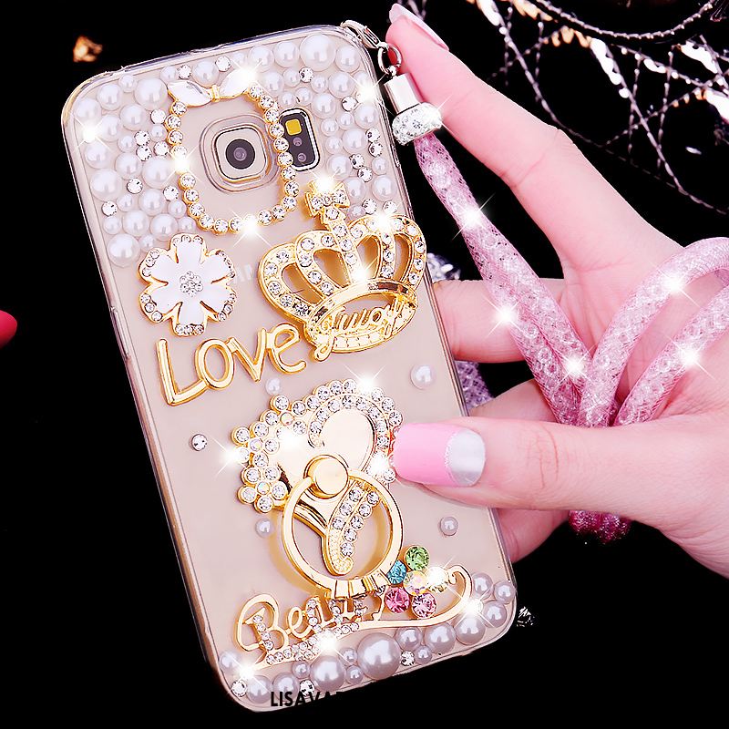 Samsung Galaxy S6 Edge Kuoret Silikoni Rhinestone Inlay Puhelimen Tähti Pehmeä Neste Kuori Halpa