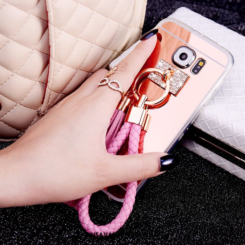 Samsung Galaxy S6 Kuoret Kotelo Puhelimen Silikoni Tähti Pinkki Kuori Halvat