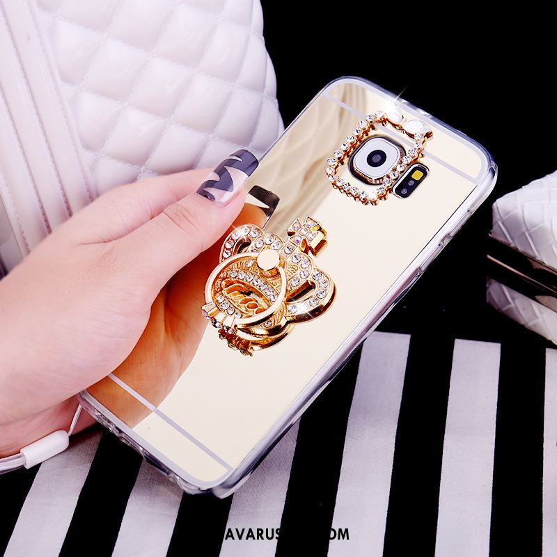 Samsung Galaxy S6 Kuoret Kuori Takakansi Tähti Kulta Silikoni Halpa