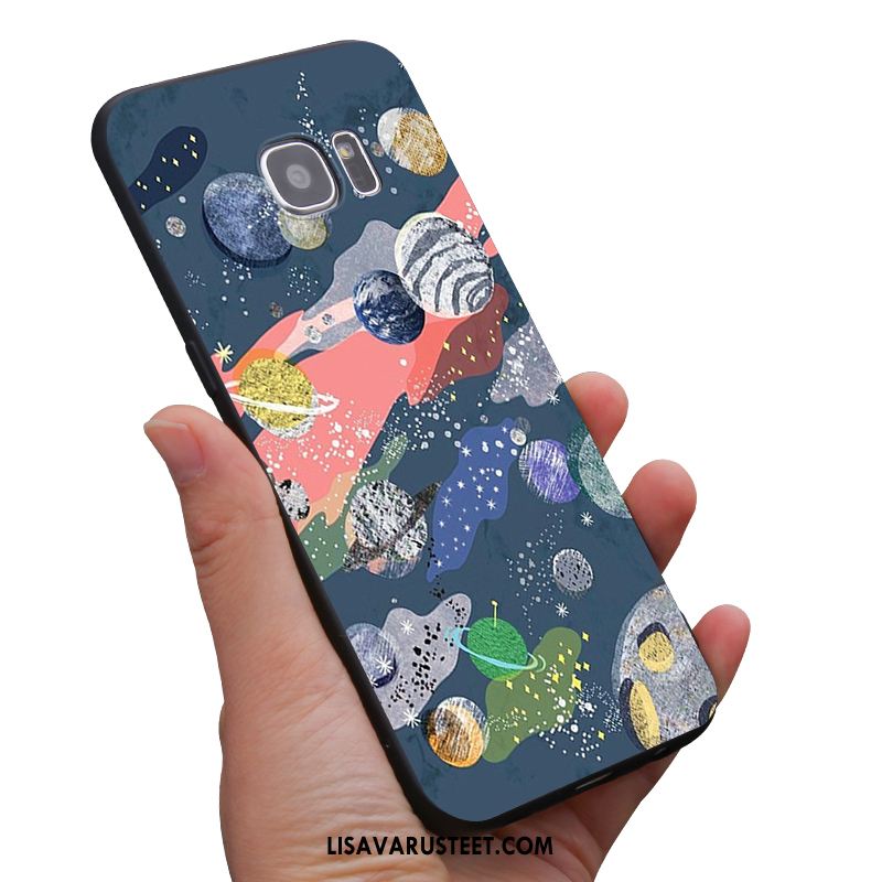 Samsung Galaxy S6 Kuoret Planeetta Luova Musta Pehmeä Neste Suojaus Verkossa