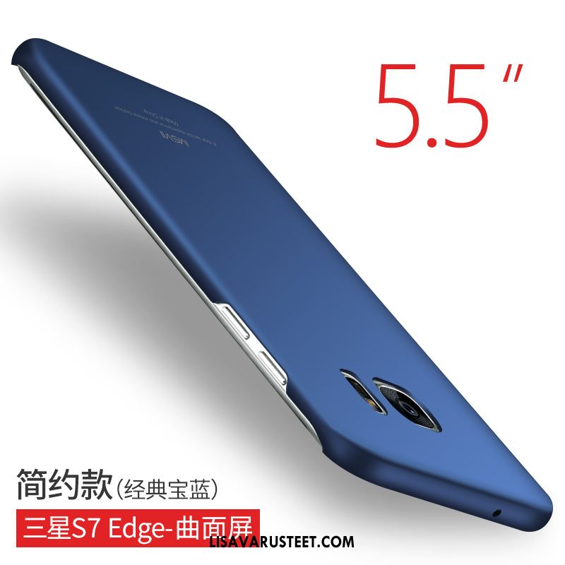 Samsung Galaxy S7 Edge Kuoret Pesty Suede Sininen Kuori Tähti Suojaus Halvat