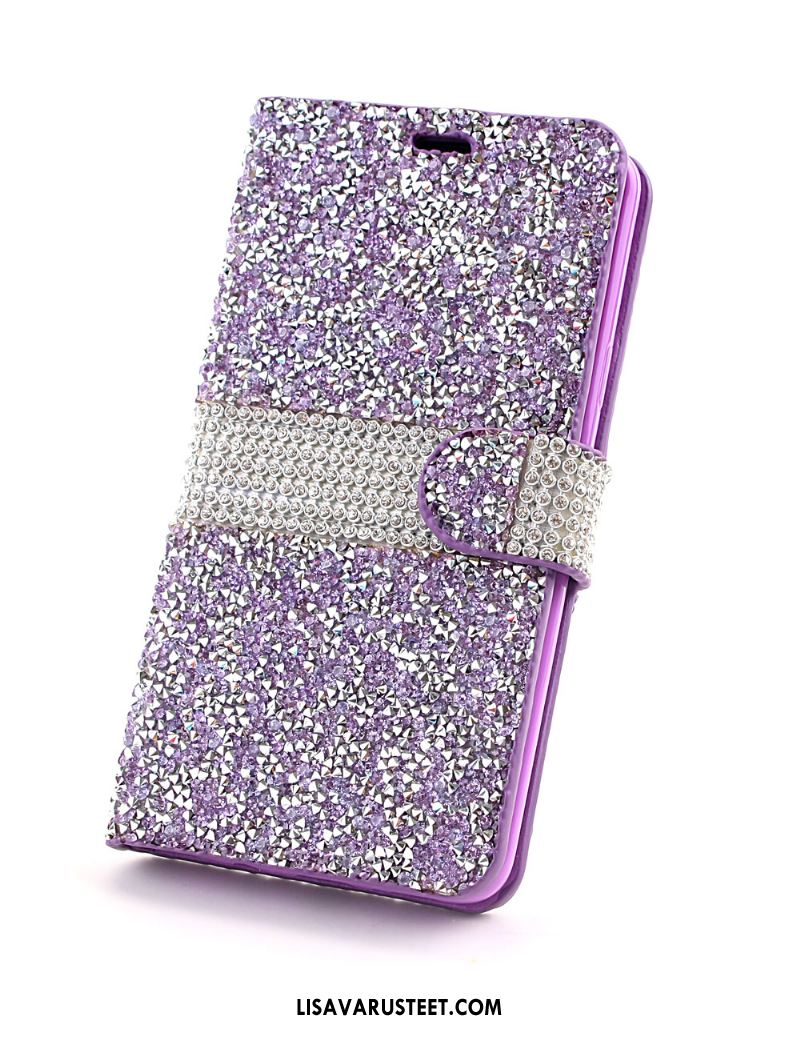 Samsung Galaxy S9+ Kuoret Kukkakuvio Rhinestone Inlay Suojaus Puhelimen Kotelo Myynti