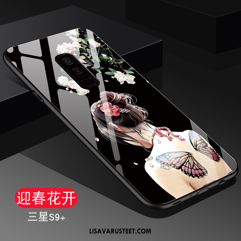 Samsung Galaxy S9+ Kuoret Murtumaton Silikoni Kotelo Persoonallisuus Lasi Halpa