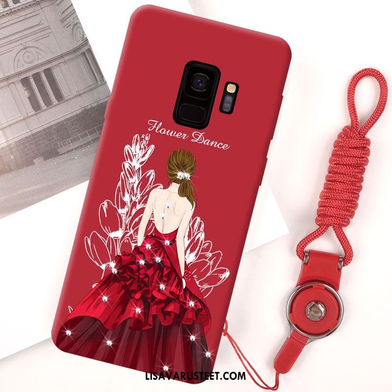 Samsung Galaxy S9 Kuoret Pesty Suede Persoonallisuus Punainen Puhelimen Kuori Verkossa