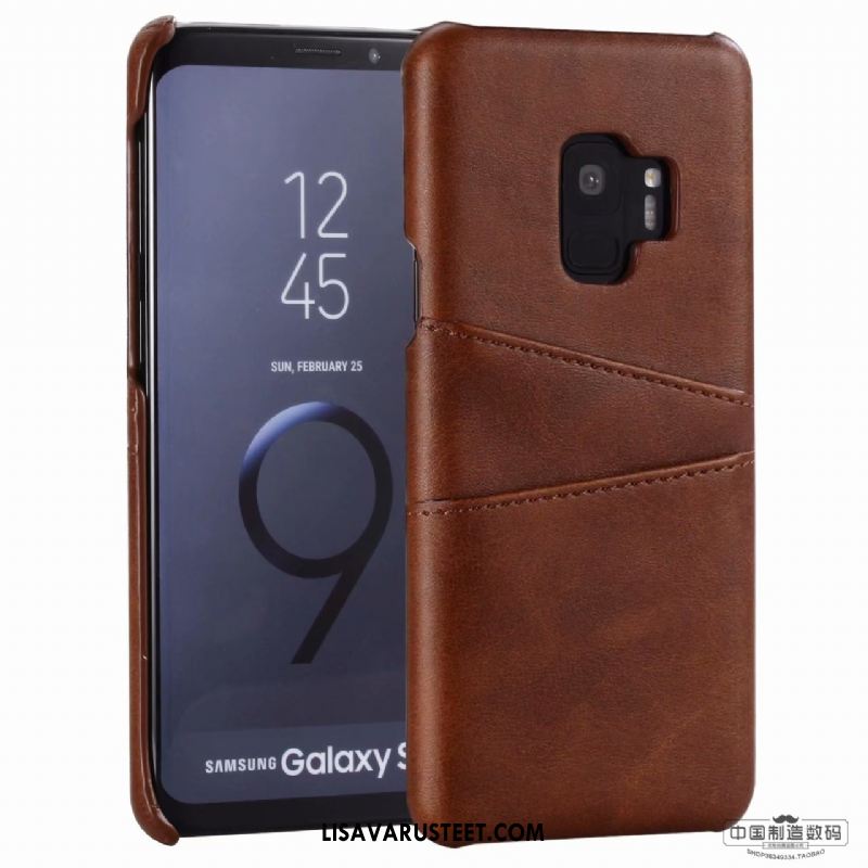 Samsung Galaxy S9 Kuoret Punainen Tähti Kotelo Kuori Aito Nahka Osta