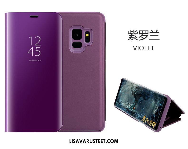 Samsung Galaxy S9 Kuoret Tähti Kotelo Nahkakotelo Pinkki Peili Myynti