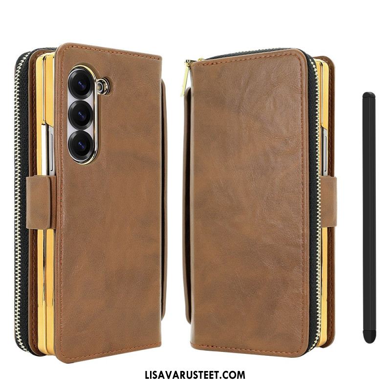 Samsung Galaxy Z Fold 7 Vetoketjullinen Pussi Ja Hihna