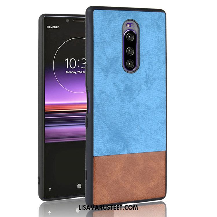 Sony Xperia 1 Kuoret Kotelo Nahka Kuori Trendi Suojaus Halpa