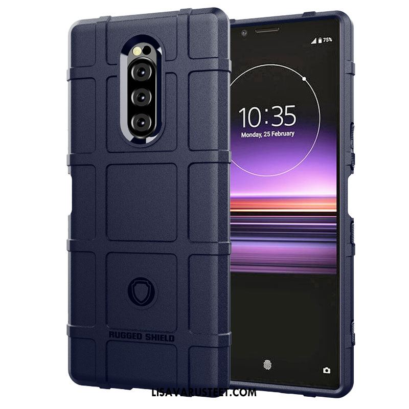 Sony Xperia 1 Kuoret Kotelo Vihreä Silikoni Pesty Suede Puhelimen Kuori Myynti