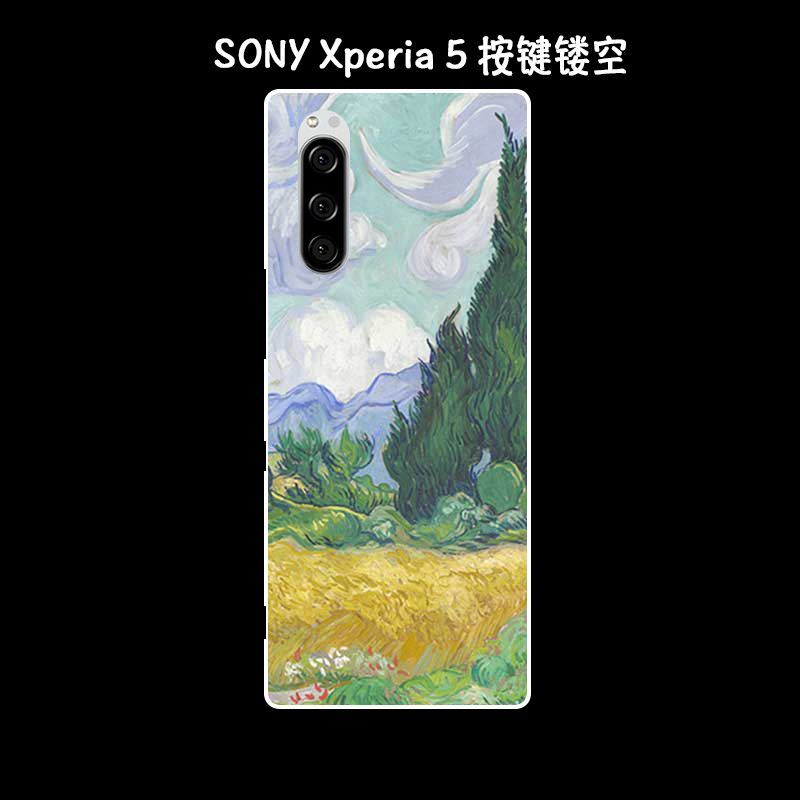 Sony Xperia 5 Kuoret Öljyvärimaalaus Kuori Puhelimen Kotelo Vuosikerta Tarjous