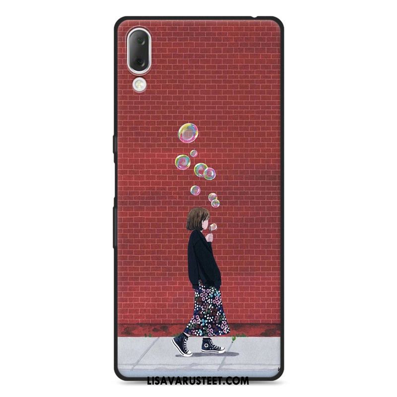 Sony Xperia L3 Kuoret Kuori Pesty Suede Net Red Silikonikuori Kustannukset Osta