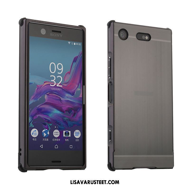 Sony Xperia Xz1 Compact Kuoret Metalli Kova Trendi Kotelo Harmaa Halvat