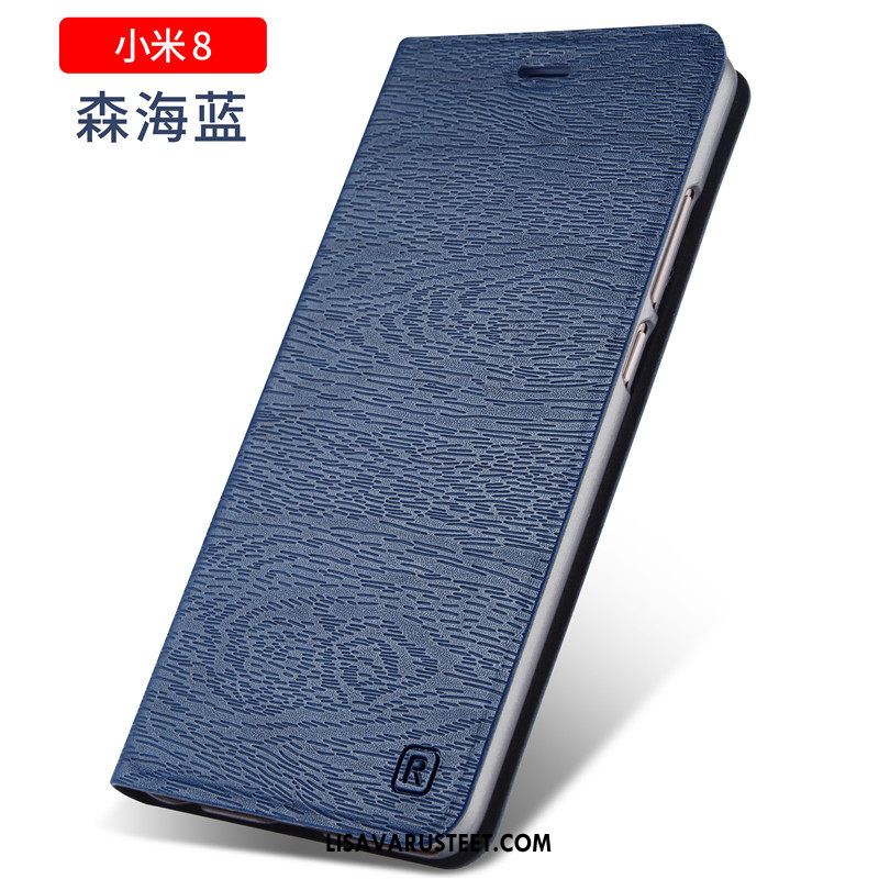 Xiaomi Mi 8 Kuoret Nahkakotelo Suojaus Sininen Trendi Kuori Myynti