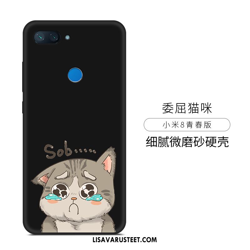 Xiaomi Mi 8 Lite Kuoret Punainen Pesty Suede Rakastunut Maalaus Kuori Kauppa