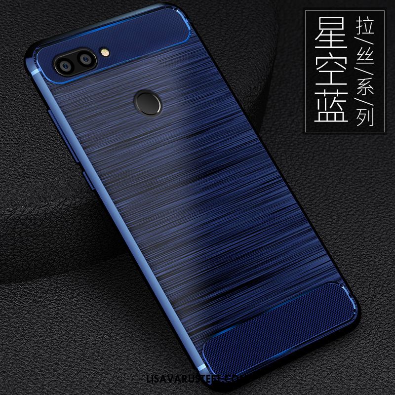 Xiaomi Mi 8 Lite Kuoret Sininen Luova Pieni Pesty Suede Kotelo Myynti