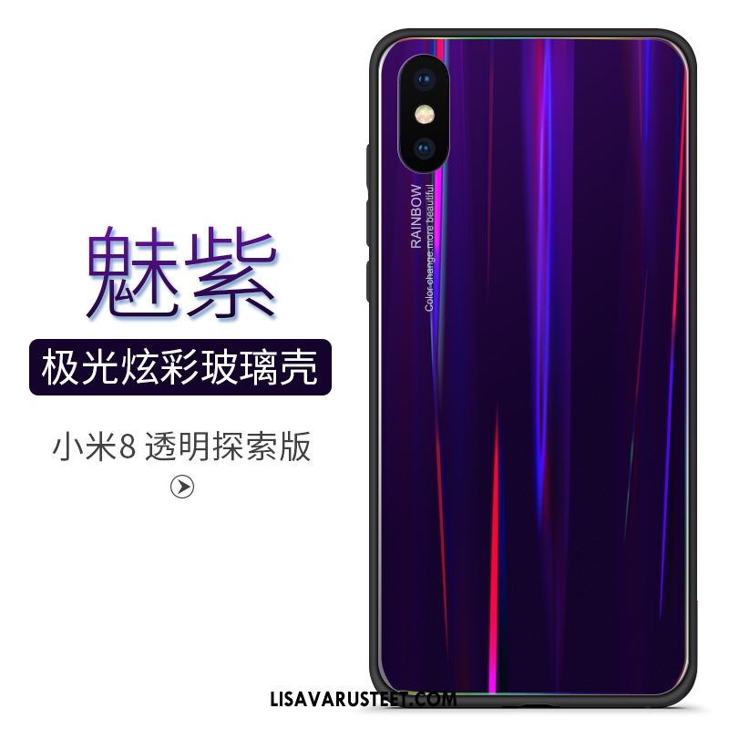 Xiaomi Mi 8 Pro Kuoret Lasi Kuori Silikoni Suojaus Kukkakuvio Halvat