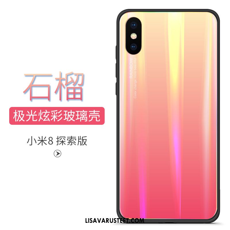 Xiaomi Mi 8 Pro Kuoret Lasi Kuori Silikoni Suojaus Kukkakuvio Halvat