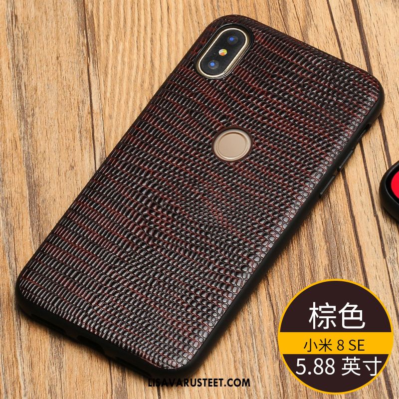 Xiaomi Mi 8 Se Kuoret Aito Nahka Takakansi Suojaus Punainen All Inclusive Kauppa