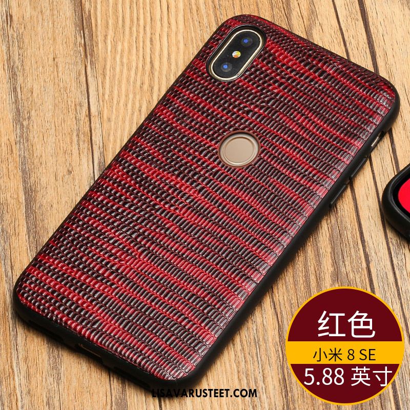 Xiaomi Mi 8 Se Kuoret Aito Nahka Takakansi Suojaus Punainen All Inclusive Kauppa