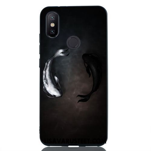 Xiaomi Mi A2 Kuoret Kuori Ripustettavat Koristeet Luova Pesty Suede Musta Myynti