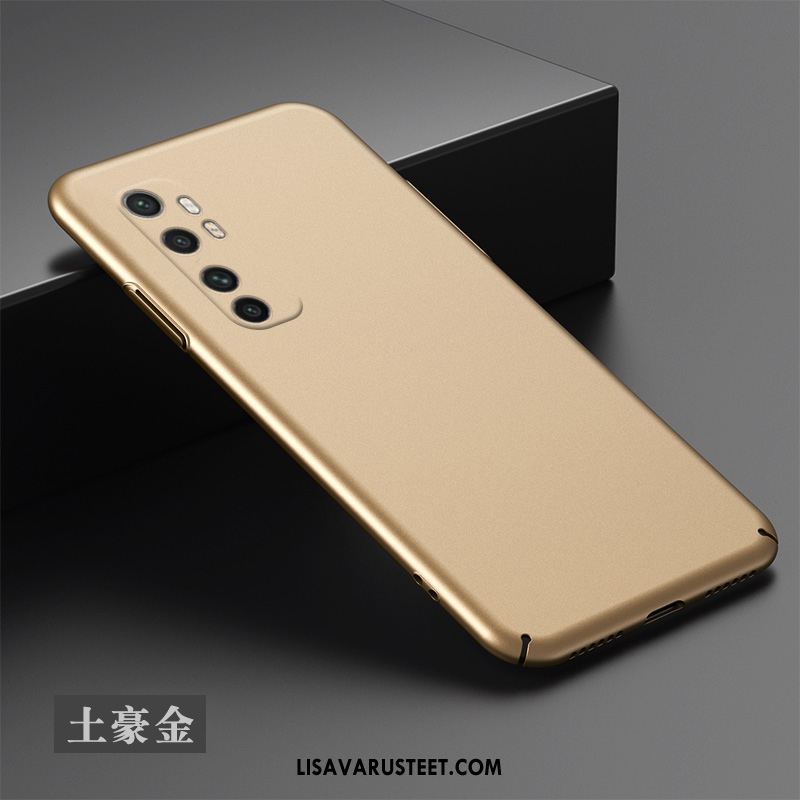 Xiaomi Mi Note 10 Lite Kuoret All Inclusive Pieni Kulta Pesty Suede Musta Halpa