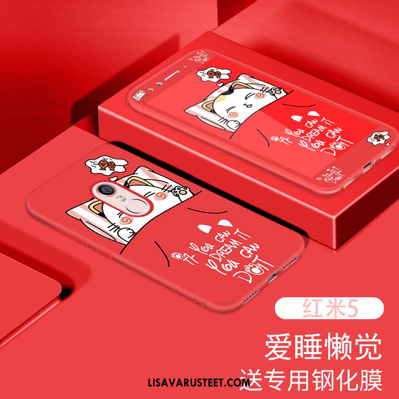Xiaomi Redmi 5 Kuoret Kuori Punainen Pehmeä Neste Kotelo Näytönsuojus Halvat