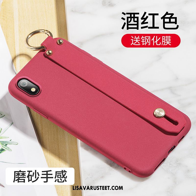 Xiaomi Redmi 7a Kuoret Kuori All Inclusive Pesty Suede Pehmeä Neste Punainen Netistä