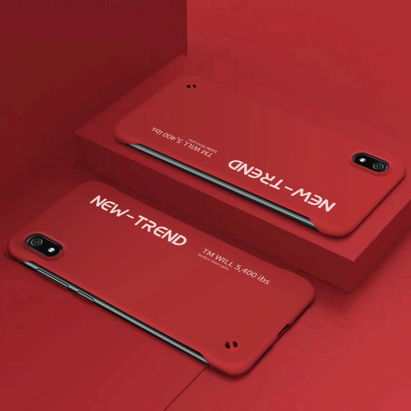 Xiaomi Redmi 7a Kuoret Punainen Pesty Suede Persoonallisuus Kehys Kuori Alennus
