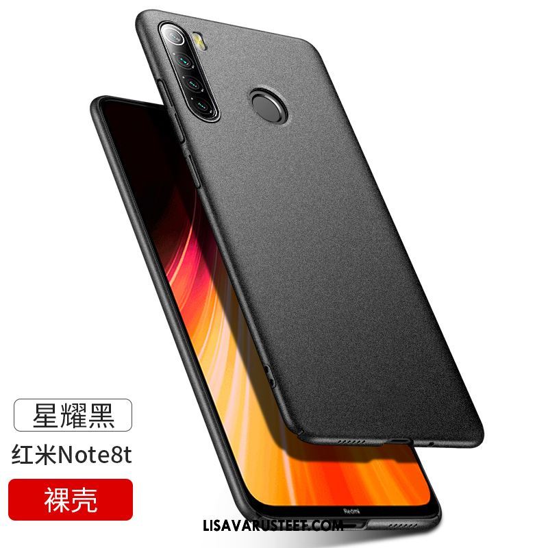 Xiaomi Redmi Note 8t Kuoret Kuori Ohut Pesty Suede Murtumaton Musta Netistä