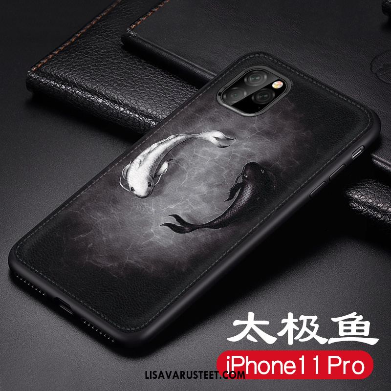 iPhone 11 Pro Kuoret Maalaus Pesty Suede Nahkakotelo Puhelimen Kuori Halvat