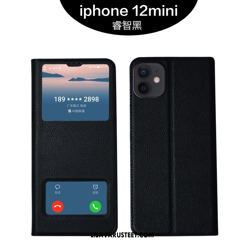 iPhone 12 Mini Kuoret Liiketoiminta Ylellisyys Nahka Simpukka Kuori Myynti