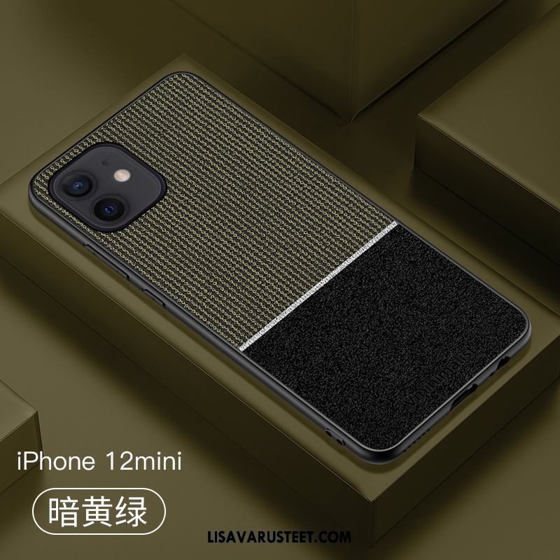iPhone 12 Mini Kuoret Suojaus Kuori Aito Nahka Liiketoiminta Kiinteä Väri Myynti