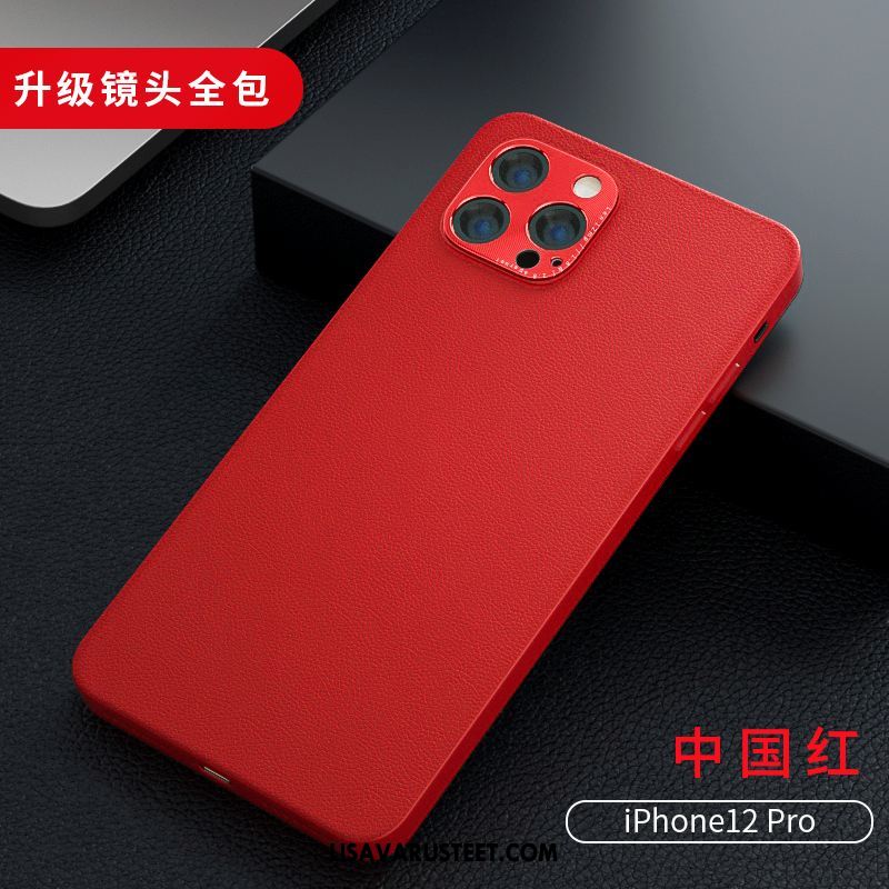 iPhone 12 Pro Kuoret Ultra Aito Nahka Luova Net Red Murtumaton Kuori Halvat