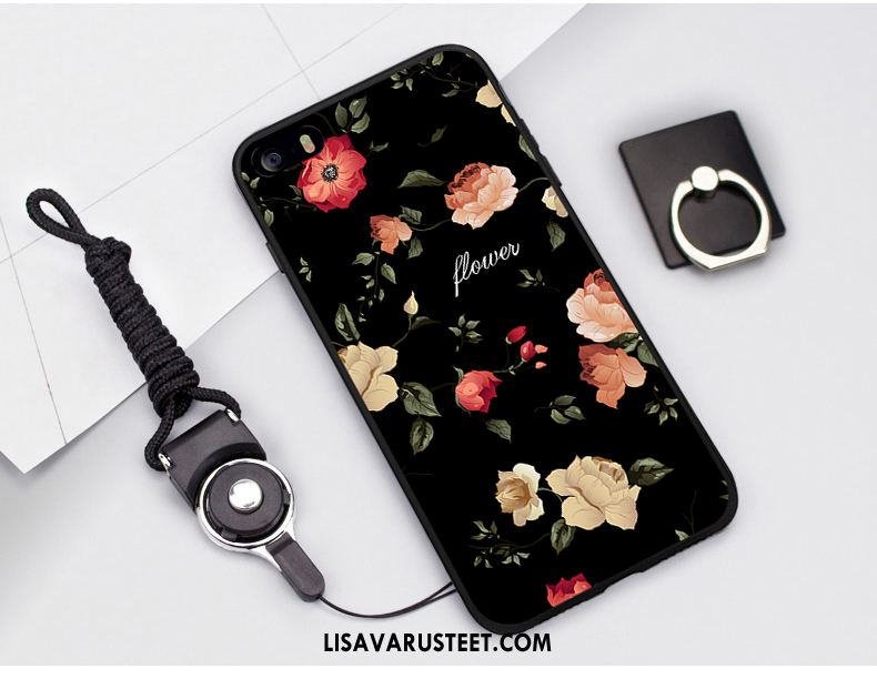 iPhone 5 / 5s Kuoret Silikoni Pesty Suede All Inclusive Musta Trendi Myynti