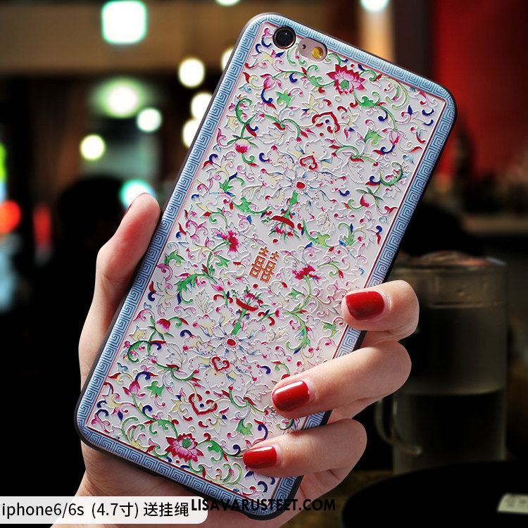 iPhone 6 / 6s Kuoret Pehmeä Neste Kiinalainen Tyyli Ultra Kotelo Sininen Osta