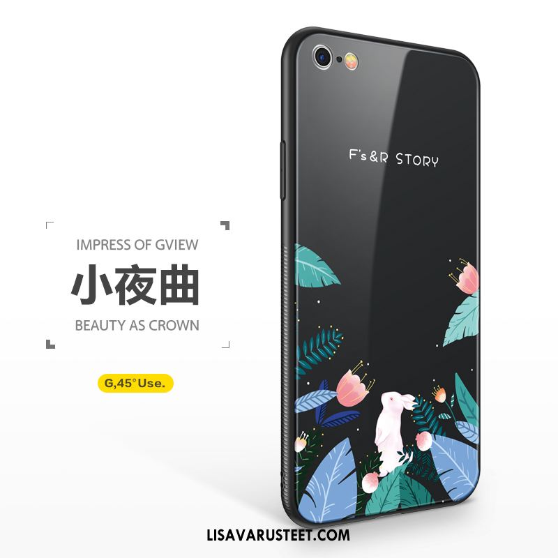 iPhone 6 / 6s Kuoret Ripustettavat Koristeet All Inclusive Uusi Musta Lasi Kuori Halvat