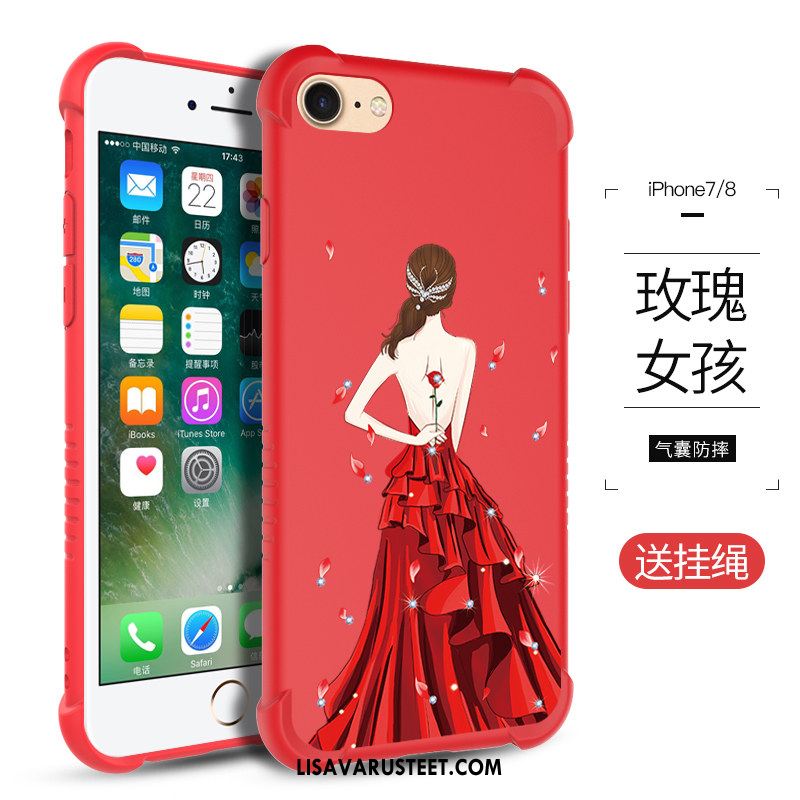 iPhone 8 Kuoret Luova Silikoni Net Red All Inclusive Trendi Kuori Osta