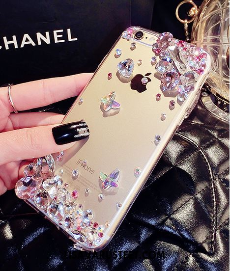 iPhone Se Kuoret All Inclusive Puhelimen Pehmeä Neste Läpinäkyvä Rhinestone Inlay Halvat