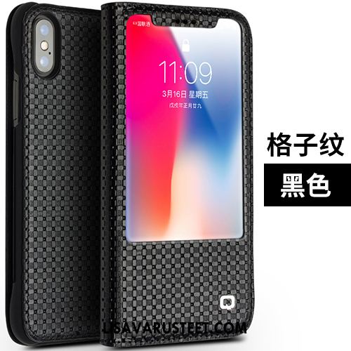 iPhone X Kuoret Puhelimen Aito Nahka Kotelo Murtumaton Suojaus Halpa