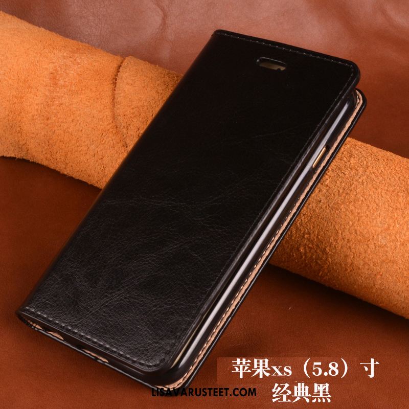 iPhone Xs Kuoret Kotelo All Inclusive Trendi Aito Nahka Suojaus Verkossa