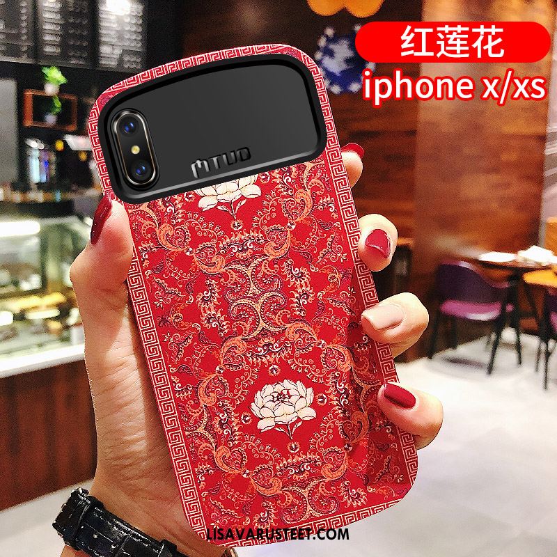 iPhone Xs Kuoret Pesty Suede Silikoni All Inclusive Kova Persoonallisuus Halvat