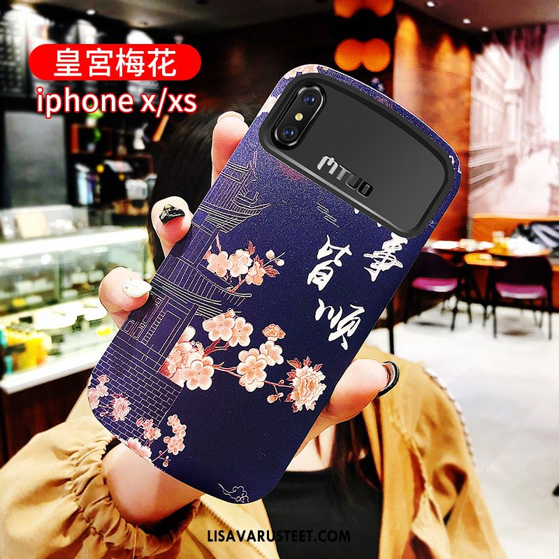 iPhone Xs Kuoret Pesty Suede Silikoni All Inclusive Kova Persoonallisuus Halvat