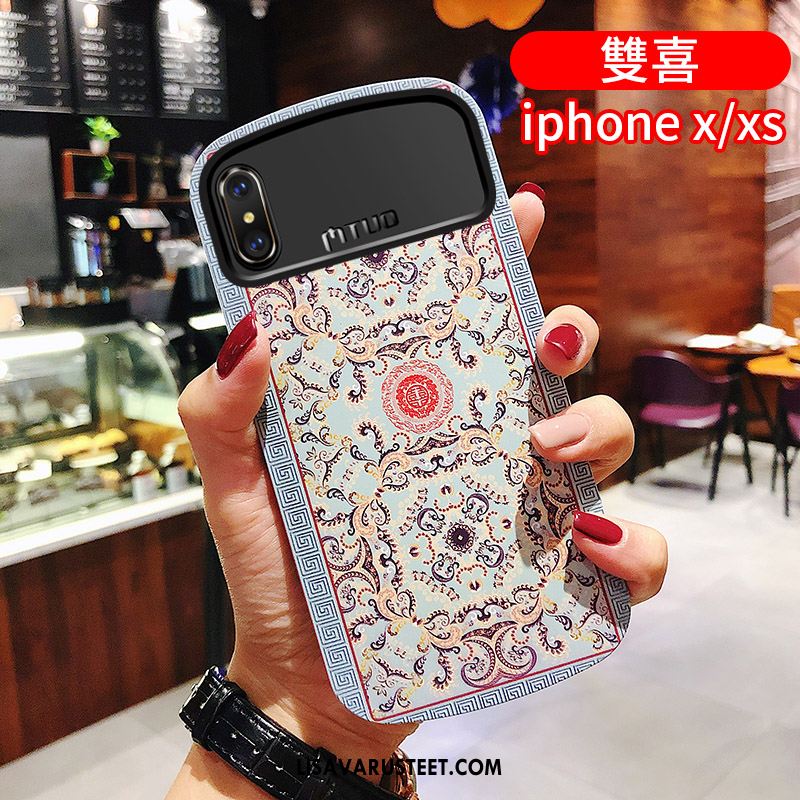 iPhone Xs Kuoret Pesty Suede Silikoni All Inclusive Kova Persoonallisuus Halvat