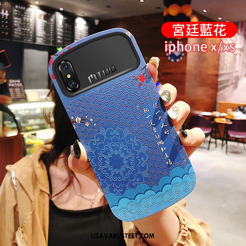 iPhone Xs Kuoret Pesty Suede Silikoni All Inclusive Kova Persoonallisuus Halvat