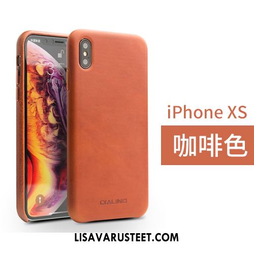 iPhone Xs Kuoret Suojaus Nahka Nahkakotelo Aito Nahka Puhelimen Myynti