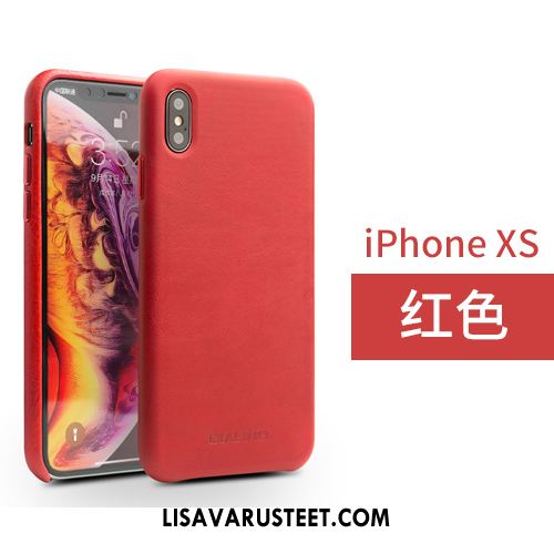 iPhone Xs Kuoret Suojaus Nahka Nahkakotelo Aito Nahka Puhelimen Myynti